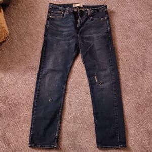 Stylish Dark Blue Slim Fit Mens Jeans